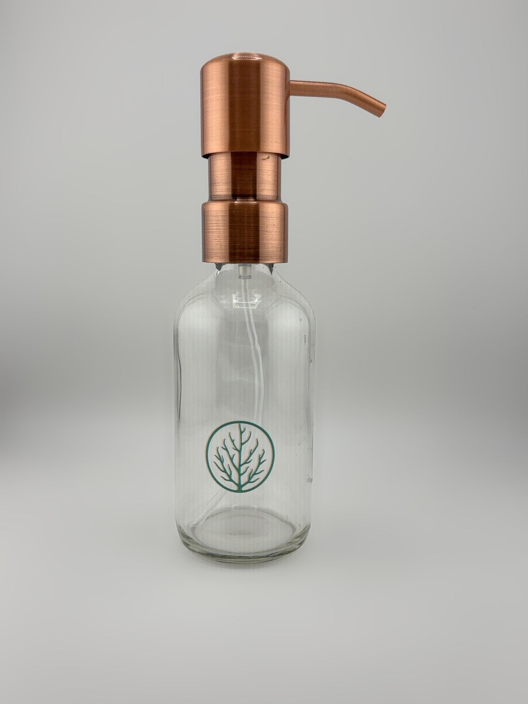 Copper Pump Clear Bottle